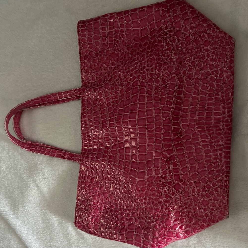 Bath and body works Pink Crocodile-Embossed Tote Bag
